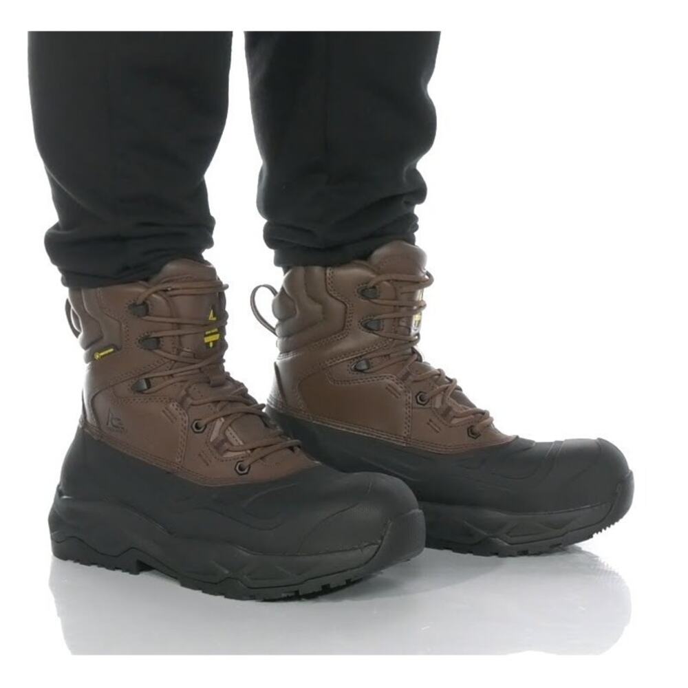 ACE Size 14 Brown Mammoth IV Work Boots Leather Lace Up Composite Toe P10-11